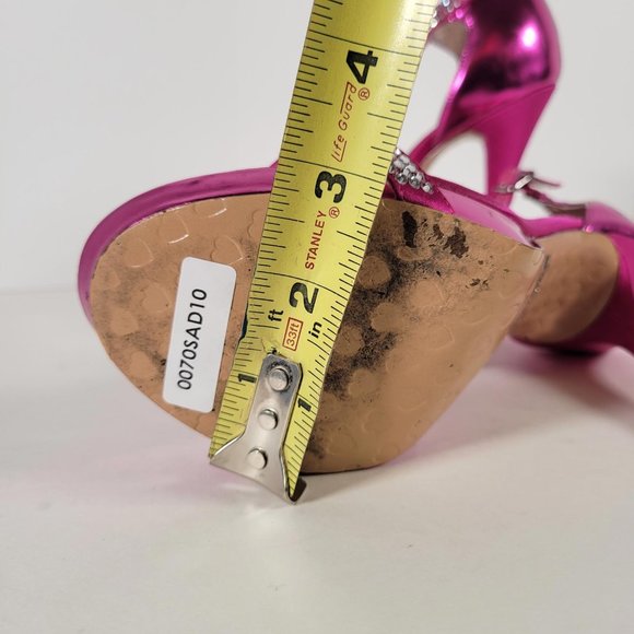 Betsey Johnson Barbiecore Pink Satin Rhinestones Bow Stiletto Shoes Women Sz  7 - Picture 13 of 13